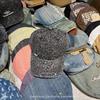 Tiro real gorra de béisbol tipo domo con estampado de leopardo azul lavado y negro para hombres y mujeres estilo coreano Corea del Sur ins moda gorra visera para el sol venta al por mayor