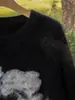 25 Años Otoño e Invierno Nuevo Estilo 100 Cachemira Cuello Redondo Tejido Bordado Flores Toalla Cepillada Suave Cera Tejido de Cachemira Superior