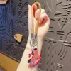 Pulseira de Pulso Criativa em Couro PU Chaveiro Cavalo de Balanço Corrente de Celular DIY Pingente Chaveiro de Bolsa de Pulso Pequeno Acessório