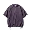 Camiseta Deportiva de Verano para Exteriores Black Fleet con Cuello Alto, Media Cremallera, Manga Corta, Transpirable, Secado Rápido, Ligera, Top para Senderismo