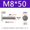 Tornillo de cabeza hexagonal plana CM de acero inoxidable 304, cabeza delgada, tornillo de cabeza plana grande C M2M2.5M3M4M5M6M8
