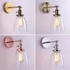 Lámpara de pared interior de ático retro transfronteriza, lámpara de pared creativa para mesita de noche, pasillo, pasillo, balcón, entrada, E27, lámpara de vidrio