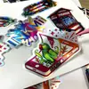 Pegatinas personalizadas de alta eficiencia con estampado en caliente, serigrafía, UV, troquelado de formas especiales, etiquetas adhesivas autoadhesivas, pegatinas personalizadas de dibujos animados en bolsa