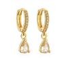 Pendientes de circonita compactos y exquisitos de estilo australiano y francés para mujer, chapados en cobre en oro de 18 quilates, pendientes de lujo ligeros de moda, nuevos productos populares transfronterizos