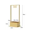 Nuevo estilo chino cuadrado metal dorado hierro forjado soporte para maceta de flores planta de simulación phalaenopsis maceta de sauce plateado flor de bocadillo de Año Nuevo