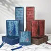 Caja para Colgante de Joyería de Poesía Antigua Caja de Embalaje con Borla Azul Roja Roja Almacenamiento de Colgantes de Collar Embalaje de Regalo