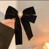 Filha Rica! Flor Rosa de Veludo Preto Laço Grampo de Cabelo Retrô Francês Top Clip Estilo Chanel Acessórios de Cabelo Avançados