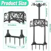 Soporte para manguera de jardín exterior, estante de almacenamiento de manguera de doble cara independiente, almacenamiento exterior para patio, césped y granja