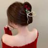 Pin Estilo Chino Diamante Flash Flor Rosa Clip Otoño e Invierno Clip Adorno para la Cabeza Pasador de Pelo Clip Tiburón de Alta Calidad Celebridad de Internet para Mujer