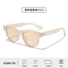 Gafas de sol cuadradas-redondas transfronterizas europeas y americanas con lente de PC, unisex, estilo minimalista, versátiles para ir al trabajo y viajar, al por mayor