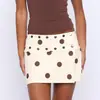Botones de Diseño, Faldas Europeas y Americanas de Nuevo Estilo de Moda, Ropa Retro de Lunares, Minifaldas Sexy Casual Ins