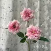 Arranjo de Cena com Flores Artificiais Flores de Rosa Atacado Transfronteiriço 3 Cabeças Rainha Elegante Flores Artificiais Decoração Paisagismo Flores de Casamento