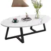 Mesa de centro ovalada balcón mesa de té pequeña mesa exterior estilo ins sala de estar mesa de comedor pequeña mesa de negociación simple madera