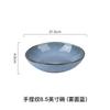 Creativo Cerámico Estilo Japonés Vintage 8.5 Pulgadas Horno Verde Hilo Plato Hondo Plato Plato Tazón Grueso Plato Hondo Tazón Grande