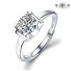 Anel Popular Transfronteiriço de Diamante Moissanita Imitação para Mulheres, Joias de Moissanita, Anel de Zircônia, Anel de Diamante, Aliança de Casamento, Anel de Casal