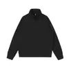 Sudadera con media cremallera estilo americano, versión coreana para primavera y otoño, nuevo corte holgado, cuello alto versátil, jersey de marca moderna, top casual simple