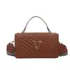 Bolso cuadrado pequeño de letra V de nicho nuevo 2026, bolso de hombro cruzado bordado de moda, bolso de mano retro elegante y moderno