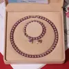 Comércio Exterior Conjunto de Joias de Pérola de Concha Roxo Natural Redondo Colar de Contas de Concha Pulseira Conjunto de Três Peças Presente de Dia das Mães