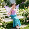 Disfraz de Sirena Nueva Princesa con Alas para Baile de Niñas y Niños de Jardín de Infancia para Cumpleaños y Actuación