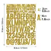 2 4cm pegatina de letra dorada para gorro de graduación DIY impermeable autoadhesiva símbolo alfanumérico plata pegatina gorro de doctor