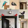 Mz1051-1080 Pegatinas de Esquina de Pájaros y Palomas de Madera Transfronterizas para Puertas y Ventanas del Hogar, Pegatinas de Pared Decorativas de Animales