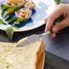 Cuchillo de Mantequilla de Acero Inoxidable Transfronterizo 1010 Cuchillo para Queso Cuchillo de Mantequilla para Comida Occidental Pan Tostado Untar Cuchillo para Mermelada Cuchillo de Mantequilla