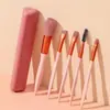 Conjunto de Pincéis de Maquiagem Tubo Marianne Pó Solto Blush Sombra para Olhos Pincel de Lábios Tubo de Armazenamento Portátil Ferramentas de Maquiagem para Iniciantes