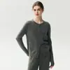 Cárdigan de punto Bai Cai Rong 100% cachemira otoño e invierno, cuello redondo, suéter de botones, top de manga larga, cuello redondo, moderno, estilo nuevo 26