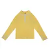 Camisa de Lã Merino Secagem Rápida Ovelha Perdida para Crianças, Meio Zíper, Respirável, Manga Longa Esportiva Outdoor de Merino