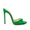 Sandálias de Moda Transfronteiriças Europeias e Americanas Bico Redondo Salto Agulha Comércio Exterior Sapatos Femininos Sandálias Femininas Salto 12cm