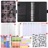 Planificador Financiero de Cuadros de Estrellas, Hojas Sueltas, Color Macarrón, con Páginas Interiores Categorizadas, Carpeta para Efectivo, Cuaderno de Regalo, Al por Mayor en Stock