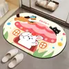 Alfombrillas Antideslizantes Personalizadas para Inodoro, Alfombras Resistentes a las Manchas, Felpudos para Baño, Felpudos Absorbentes de Diatomeas para Puerta de Baño