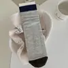 Calcetines de verano suxinaimin para mujer, puños de colores contrastantes, calcetines de media pantorrilla estilo casual, calcetines finos huecos apilados estilo coreano, modernos