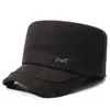 Gorra plana de invierno para hombres de mediana edad y ancianos, para papá y abuelo, a prueba de frío para exteriores, engrosada con forro polar para abrigar, gorra de algodón