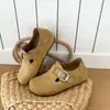 Zapatos Birkenstock de plataforma gruesa para aumentar la altura, de cobertura total para mujer, nuevos de la primavera de 2026, versátiles estilo vintage, slip-on para combinar con faldas