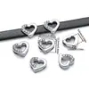 Aleación Incrustada con Pedrería, Corona en Forma de Corazón, Estrella de Cinco Puntas, Cuentas Planas con Agujero en Forma de Flor, Accesorios de Joyería para Pulseras de Muñeca DIY Hechas a Mano