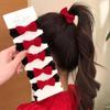Laço de Ano Novo de alta qualidade, elástico vermelho para cabelo, corda de cabelo, outono e inverno, grosso, espesso, alta elasticidade, elástico de cabelo, corda de cabelo