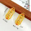 Loja de Ouro Mesmo Estilo Ouro Antigo Banhado Diamante Incrustado Vajra Giratório Pingente Novo Estilo Chinês Vajra Giratório Corrente de Suéter