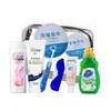Set de Artículos de Tocador para Viaje, Cepillo de Dientes de Viaje, Champú, Gel de Ducha, Toalla, Neceser de Maquillaje, Regalo Portátil y Práctico
