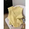 Chaleco de Punto de Cuello en V Estilo Old Money 2026 Primavera, Otoño, Invierno Chaleco de Punto de Gama Alta Suave y Acogedor Top para Vestir sin Mangas