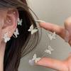 Super Flash Simple Mariposa de Pedrería Colgante para Oreja Nueva Moda Clip para Oreja Pendientes Temperamento Personalizado de Moda Nuevos Pendientes