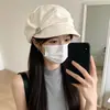 Boina Plegada Retro Japonesa para Mujer Otoño Invierno Nuevo Sombrero Octogonal Literario Moda Versátil Protección Solar Gorra de Repartidor Tendencia