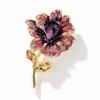 Ruan Hao broche pin de flor de cristal goteado de moda de alta gama broche de flor elegante nuevo creativo europeo y americano