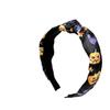 Diadema de Halloween Transfronteriza Diadema Ancha de Tela para Mujer Rayas Cruzadas Diadema Lavable para el Cabello Adorno para la Cabeza de Fiesta Caliente