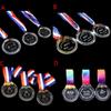Premios de Medalla de Cristal Listados Juegos Deportivos Oro Plata Bronce Etiqueta Escuela Conmemora Medalla de Cristal