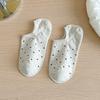 Meias Femininas Verão Polka Dot Curto Simples Meias de Barco All-match Sweat-absorvente Meias Femininas Algodão Polka Dot All-match Meias Femininas