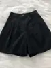 Pantalones Cortos de Algodón Lino Vintage Estilo Japonés para Mujer Verano Cintura Alta Pequeños Delgados Lino Pierna Ancha Casual Forma A Pantalones Cinco Puntos