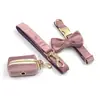 Conjunto Especial de Coleira e Guia de Veludo Cisne para Cachorro Suporte para Saquinhos de Cocô para Cães Pequenos e Médios