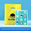 Saco Plástico Logo Personalizado Gráfico Publicitário Bolsa de Mão Loja de Celular Fivela Bolsa de Mão Boca Plana de Quatro Dedos Bolsa de Roupas Impressão