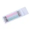 Ferramentas para unhas suprimentos nova caneta de broca pontual para unhas de dupla face haste transparente de diamante caneta de broca pontual ponto flor agulha 5 peças terno